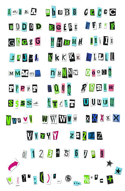 Magazine Cut Out Letters  capital letter photos stock pictures, royalty-free photos & images