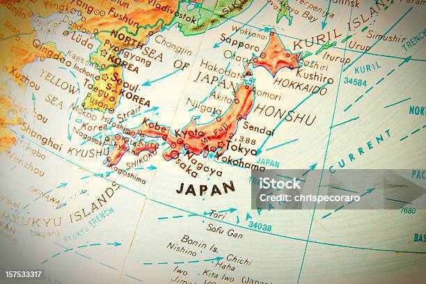 Travel The Globe Series Japan Stock Photo - Download Image Now - Japan, Map, Japanese Culture