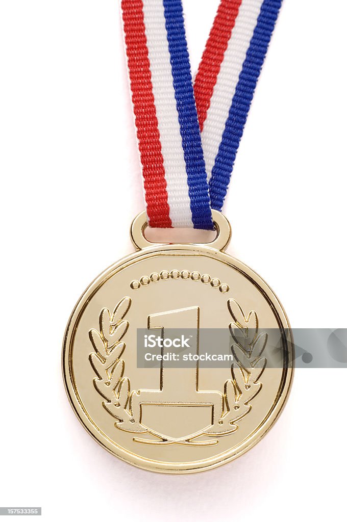 絶縁ゴールドメダルにリボン - メダ�ルのロイヤリティフリーストックフォト