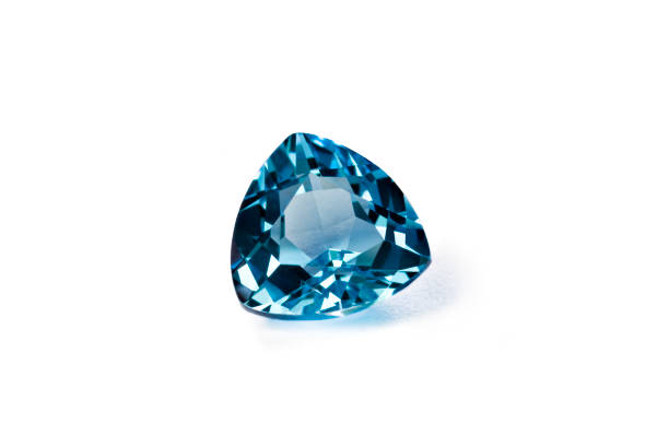 Blue Sapphire Extreme closeup of a Sapphire saphire stock pictures, royalty-free photos & images