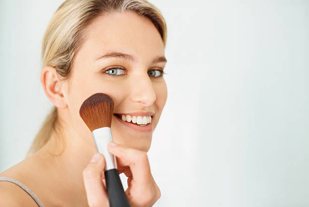 istock Happy beautiful young lady blushing her cheek 157533747