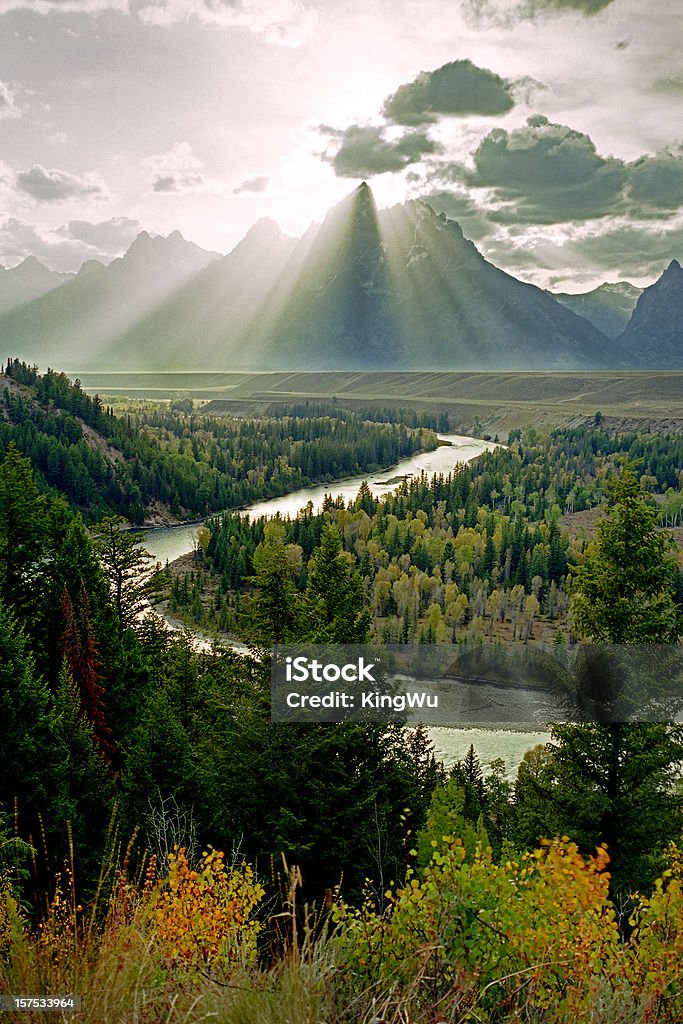 Grand Teton río Snake - Foto de stock de Agua libre de derechos