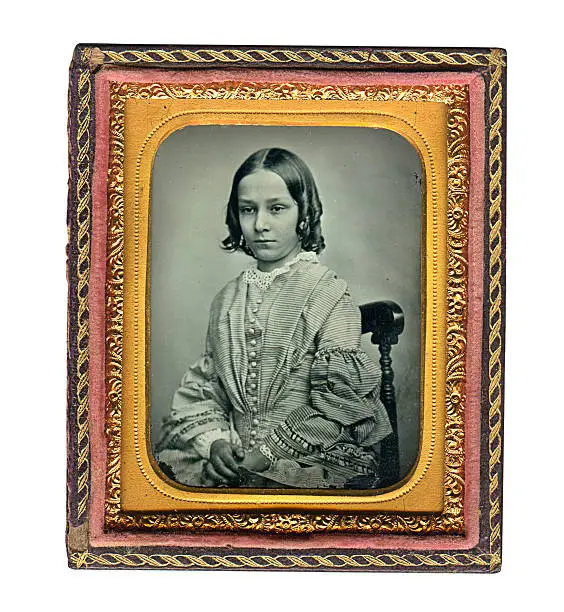 Photo of Victorian Girl - Old Ambrotype Photograph
