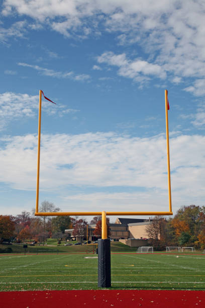 istock Football Goal Post And Fall Background 157534027