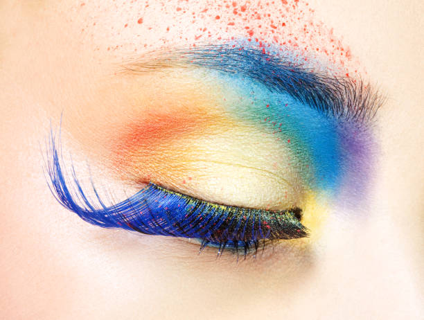istock close up of eye with multicolored make-up 157534067