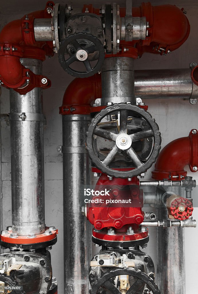 Water Pipes  Fire Sprinkler Stock Photo