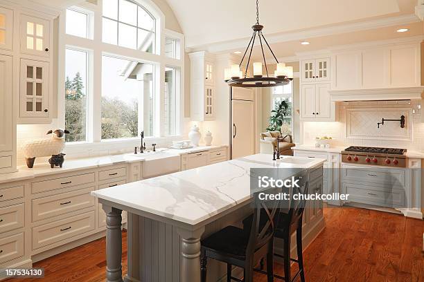 New Luxury Kitchen Stock Photo - Download Image Now - Kitchen, Luxury, Beauty