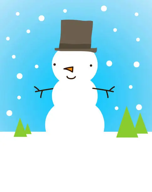Vector illustration of Frosty the Snow Man Illustration