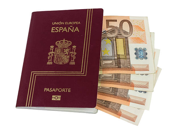 istock Spanish Passport with Euros 157539861
