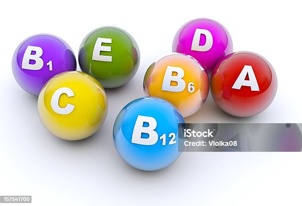 Photo libre de droit de Concept De Vie Équilibré En Vitamines banque d'images et plus d'images libres de droit de Acide ascorbique - Acide ascorbique, Antioxydant, Complément vitaminé