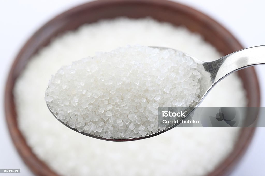 Cucharada de azúcar - Foto de stock de Alimento libre de derechos