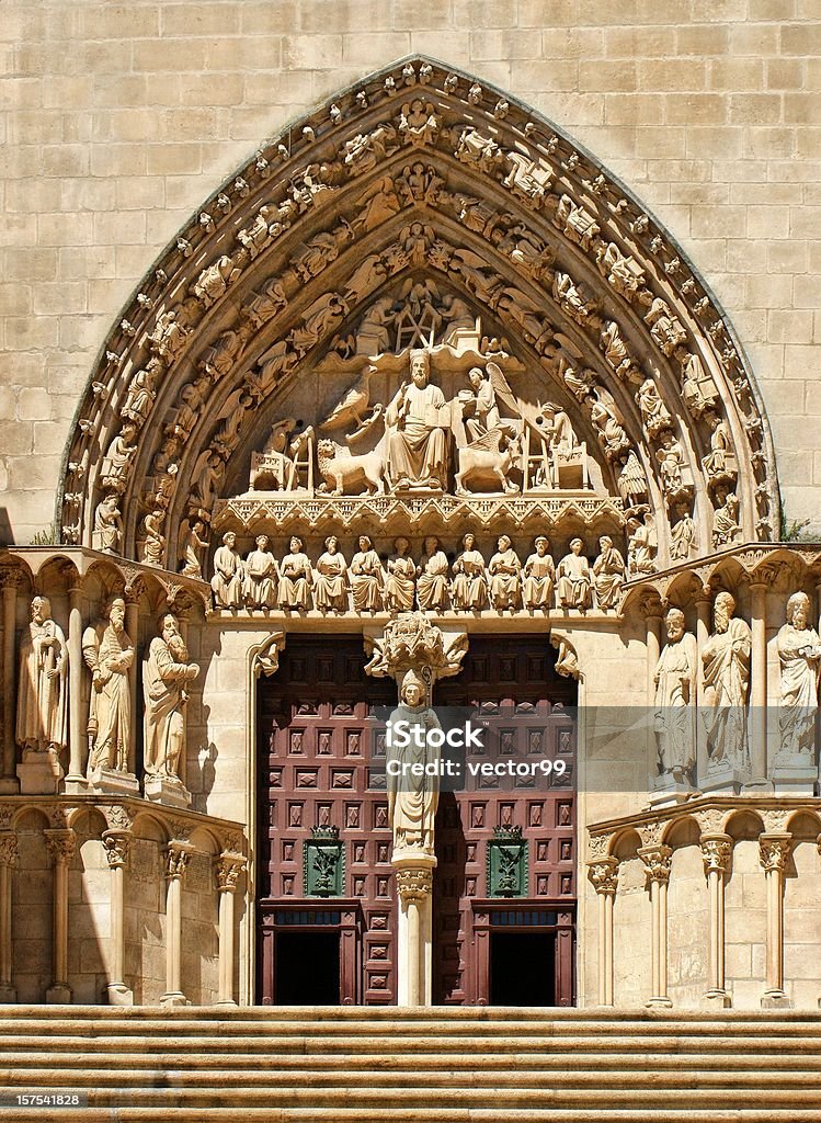 A porta Sarmental Catedral de Burgos - Royalty-free Arquitetura Foto de stock
