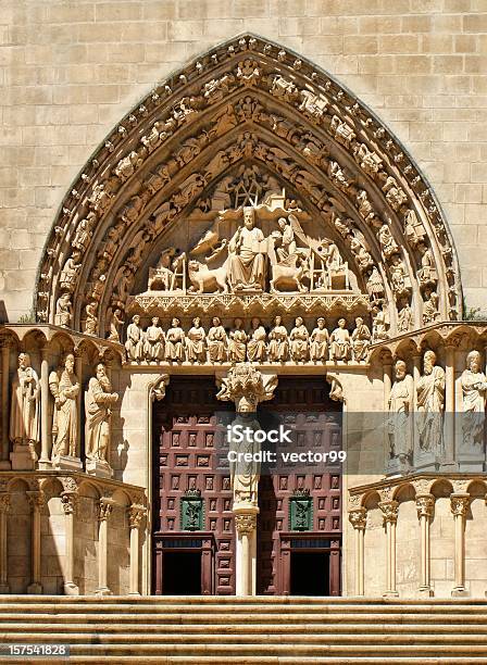 A Porta Sarmental Catedral De Burgos - Fotografias de stock e mais imagens de Arquitetura - Arquitetura, Beleza, Burgos