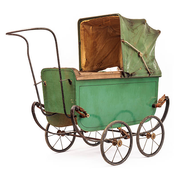 istock 19th Century baby pram isolated on white 157545741