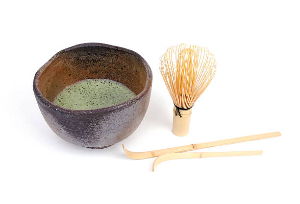 istock Bamboo spoons and green tea 157545760