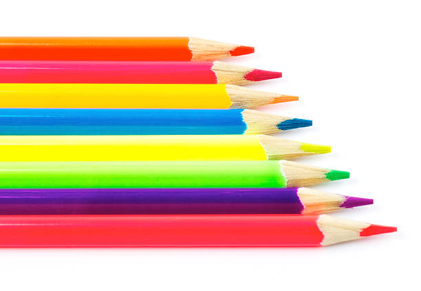 Neon Colored Pencils Stock Photo - Download Image Now - Art and Craft  Equipment, Colors, Cut Out - iStock