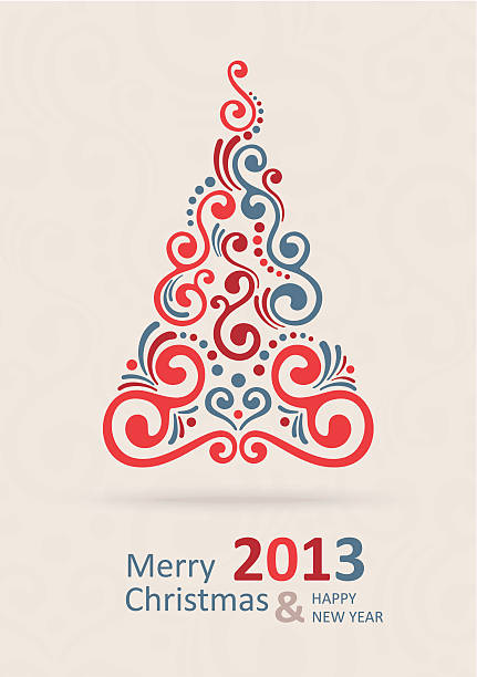 크리스마스 카드를 2013 - christmas card christmas greeting card 2013 stock illustrations