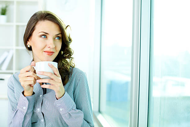 istock Pretty girl in office 157548189
