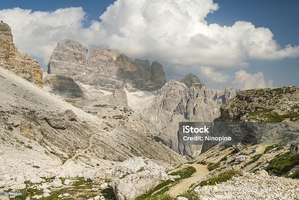 Croda of Toni Dolomites landscape Dolomites Stock Photo