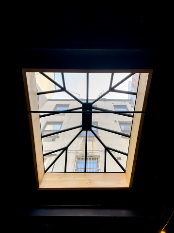 Skylight from a residential classical style house
