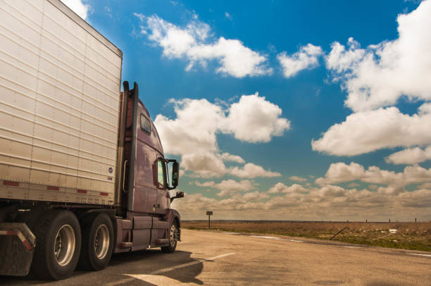 istock Restful Skies: Semi Truck at Peaceful Rest Area 1575511482