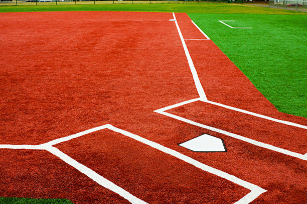 Baseball Home Plate en direction de première Base - Photo
