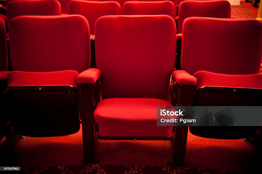 Rojo teatro evento de estar - Foto de stock de Sala de cine libre de derechos