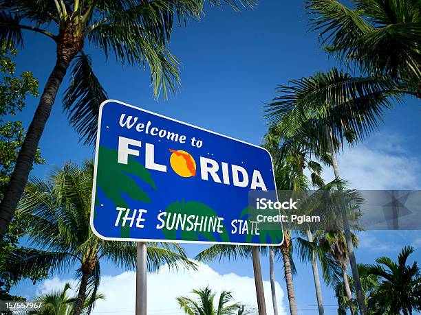 Welcome To Florida Usa Stock Photo - Download Image Now - Florida - US State, Welcome Sign, Greeting