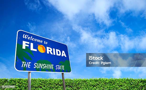 Florida Usa 오신 것을 환영합니다 환영 표지판에 대한 스톡 사진 및 기타 이미지 - 환영 표지판, 인사하기, 햇빛