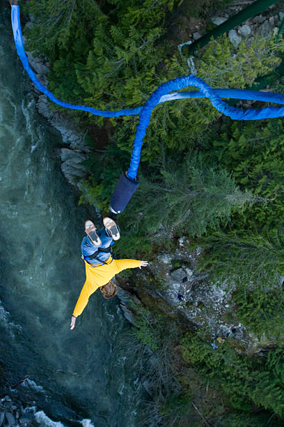 Bungee jumping. stock photo