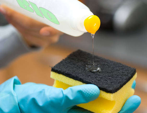 istock bio green with sustainable cleaning fluid 157558568