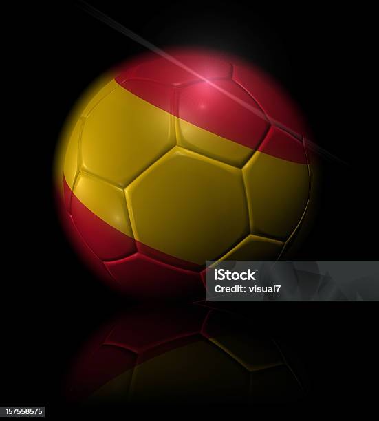 Bola De Futebol De Espanha - Fotografias de stock e mais imagens de Bandeira - Bandeira, Bandeira da Espanha, Bola de Futebol
