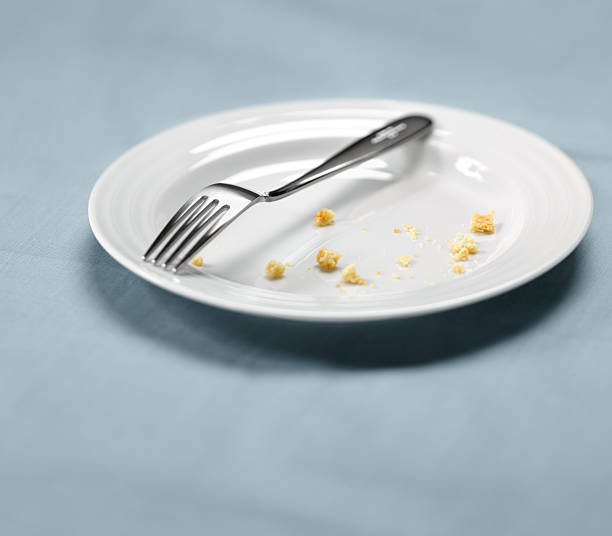 인명별 플라테, 가루, 만족스러웠다 식사 - dirt food plate fork 뉴스 사진 이미지