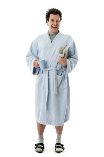 Man in Bathrobe, ready for the day :-)