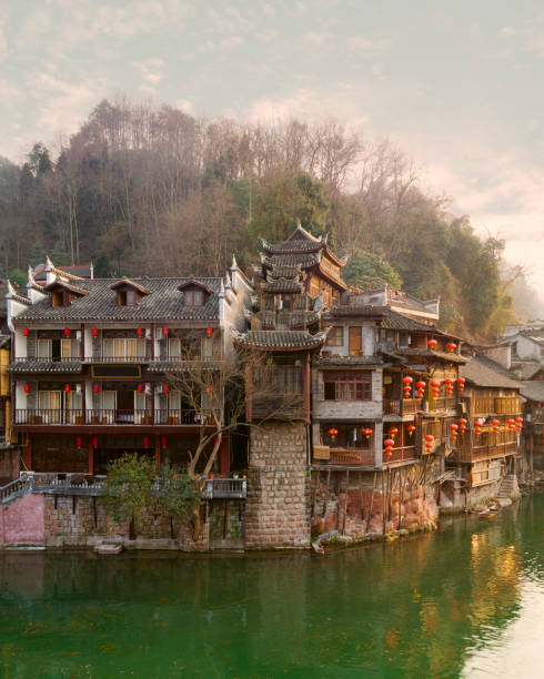 istock Riverside Lodge in the morning 157558890