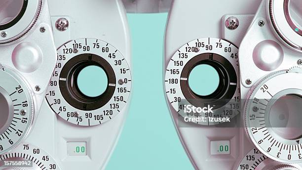 Phoroptor Detail Stock Photo - Download Image Now - Eye Exam, Optometry, Equipment