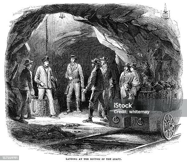 채굴기 의 뉴캐슬 석탄 광산 1855 일러스트 석탄 광산에 대한 스톡 벡터 아트 및 기타 이미지 - 석탄 광산, 빅토리아 스타일, 19세기
