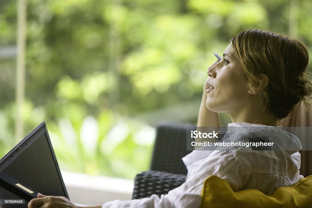 Working at home  30-39 Years Stock Photo