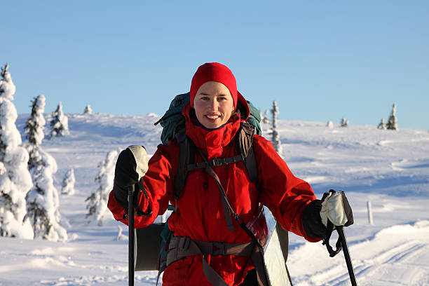 istock Woman ski touring 157559637