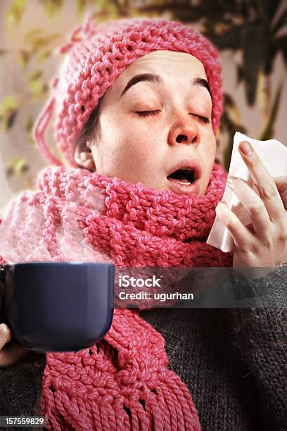 Cold And Flu Stock Photo - Download Image Now - One Woman Only, Sore Eyes, Women