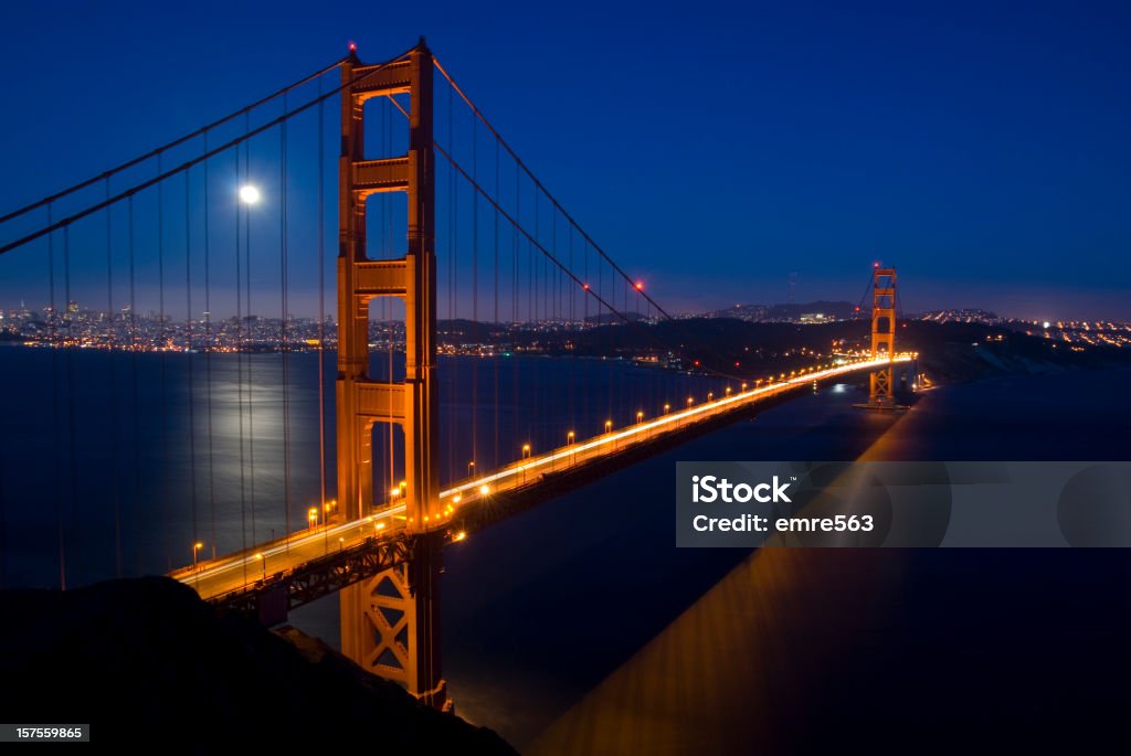 Ponte Golden Gate no pôr-do-sol - Foto de stock de Acer Shirasawanum royalty-free