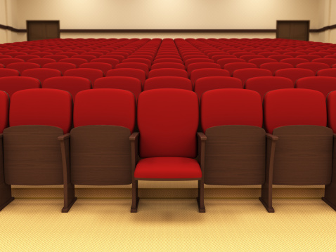 Conference hall seats.