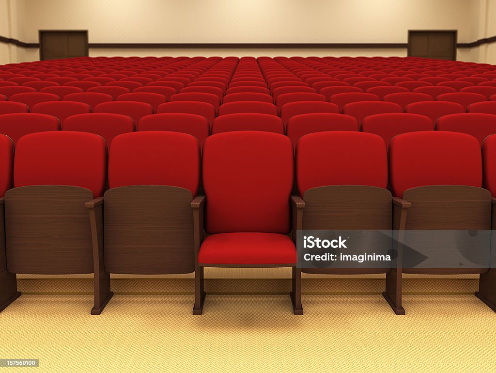 Conference Hall Concept Conference hall seats. Front Row Stock Photo