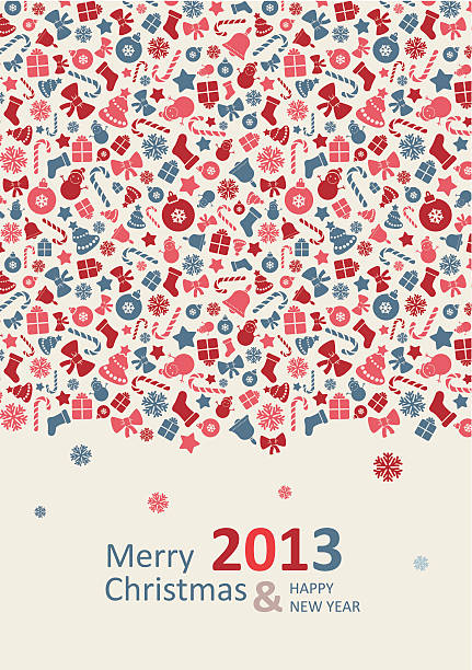 ilustraciones, imágenes clip art, dibujos animados e iconos de stock de tarjeta de navidad - christmas card christmas greeting card 2013