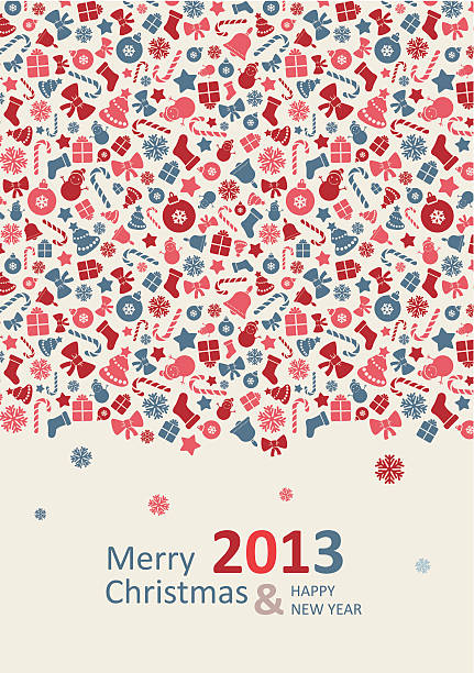 illustrazioni stock, clip art, cartoni animati e icone di tendenza di cartolina di natale - christmas card christmas greeting card 2013