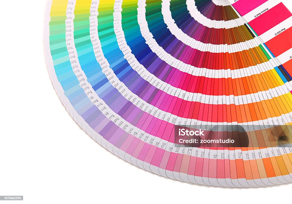 Guia de cores pantone amostra de livro em branco - Royalty-free Amostra de Cor Foto de stock