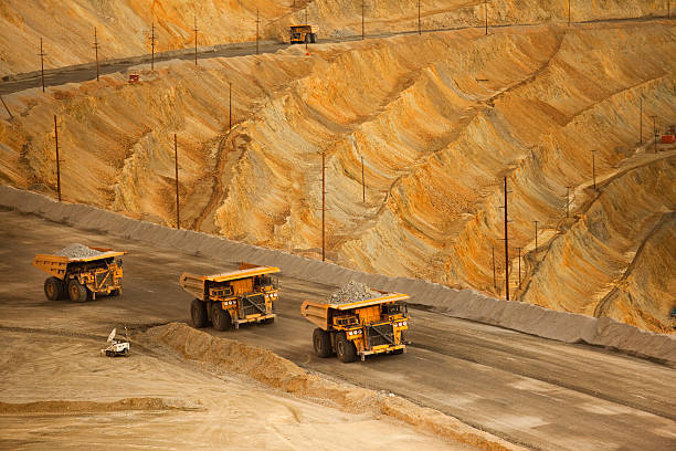 Open pit mine in the USA  copper mine stock pictures, royalty-free photos & images