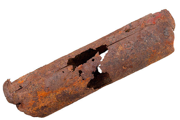 rusty tubo - rusty pipe iron metal - fotografias e filmes do acervo