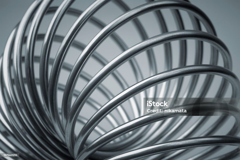 Metaliczny spiralny (spirala) w postaci torus - Zbiór zdjęć royalty-free (Abstrakcja)