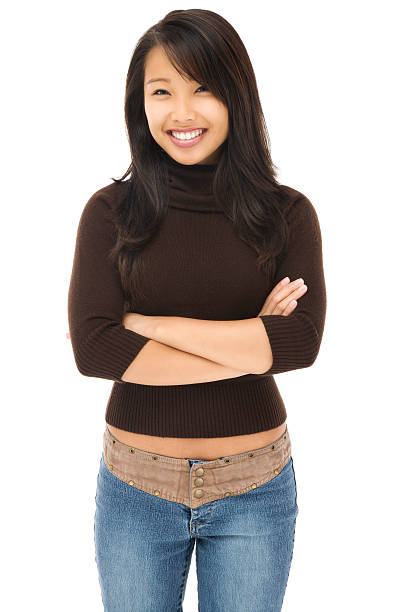 istock Casual Cheerful Young Woman on White 157560660